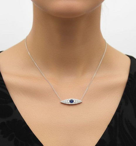 Collier Pendentif collier victorien en or 14K, diamants et saphir 58 Facettes A2009P