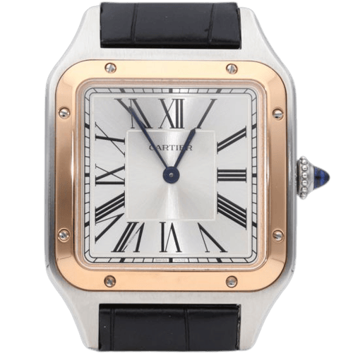 Montre Cartier Santos Dumont - Montre en or rose et acier 58 Facettes MT46979