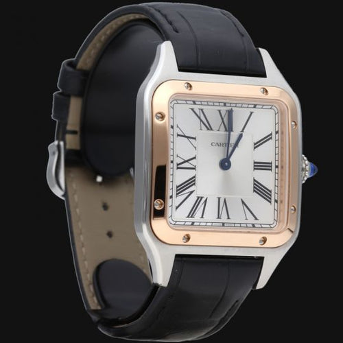 Montre Cartier Santos Dumont - Montre en or rose et acier 58 Facettes MT46979