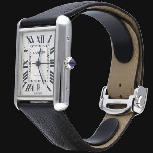 Montre Cartier Tank Solo XL - Montre en acier 58 Facettes MT46980