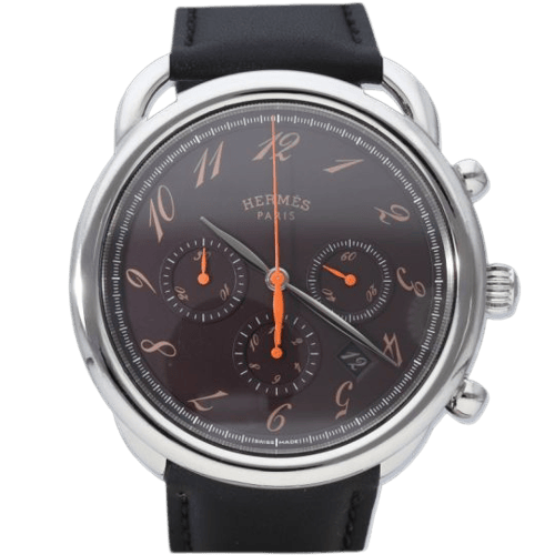 Montre Hermès Arceau - Montre chronographe en acier 58 Facettes MT46089
