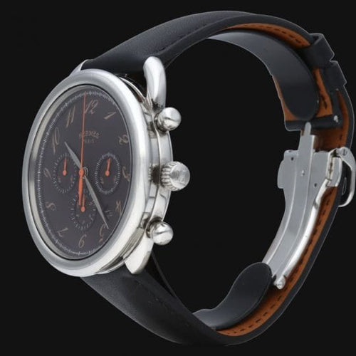 Montre Hermès Arceau - Montre chronographe en acier 58 Facettes MT46089
