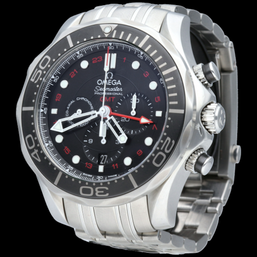 Montre Omega Seamaster - Montre Diver 300M GMT chronographe en acier 58 Facettes MT47004