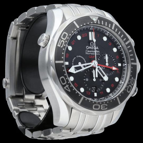 Montre Omega Seamaster - Montre Diver 300M GMT chronographe en acier 58 Facettes MT47004