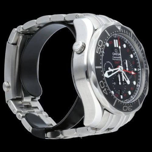 Montre Omega Seamaster - Montre Diver 300M GMT chronographe en acier 58 Facettes MT47004