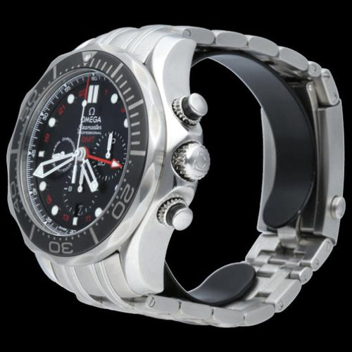 Montre Omega Seamaster - Montre Diver 300M GMT chronographe en acier 58 Facettes MT47004
