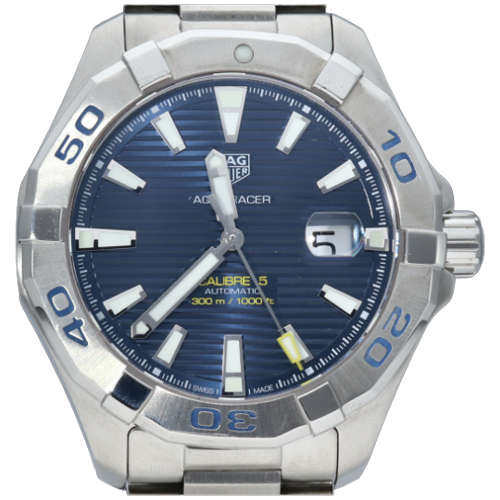 Montre TAG Heuer Aquaracer - Montre Calibre 5 en acier 58 Facettes MT46553