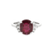 Bague 53 Bague en or blanc avec rubis et diamants 58 Facettes OC-61600018