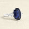 Bague 54 Bague en or blanc, saphir et diamants 58 Facettes 61100155
