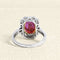 Bague 54 Bague en or blanc et jaune, rubis et diamants 58 Facettes 61200051