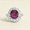 Bague Bague en or blanc, rubis et diamants 58 Facettes 61200061
