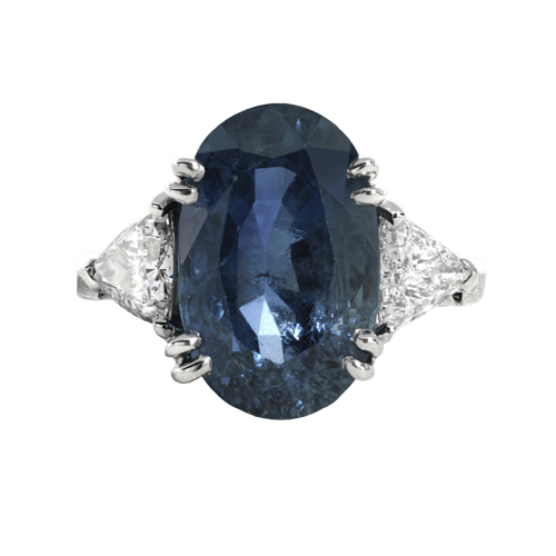 Bague 52 Bague en or blanc, saphir et diamants 58 Facettes 61000365