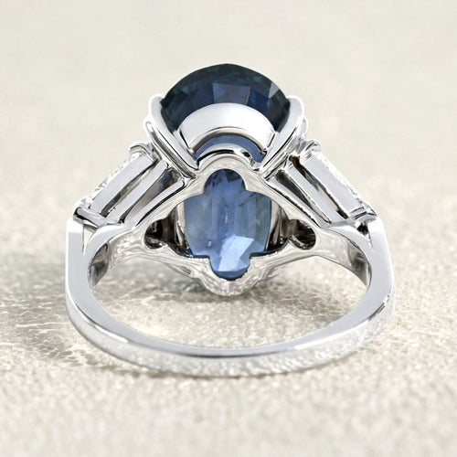 Bague 52 Bague en or blanc, saphir et diamants 58 Facettes 61000365