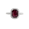 Bague 54 Bague en or blanc, rubis et diamants 58 Facettes 61200046