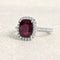 Bague 54 Bague en or blanc, rubis et diamants 58 Facettes 61200046