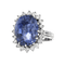 Bague 54 Bague en or blanc, saphir et diamants 58 Facettes 61100118