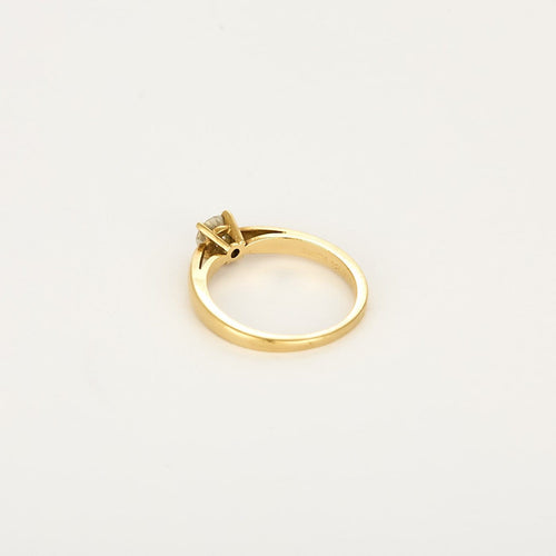 Bague 51 Van Cleef & Arpels Solitaire Bonheur - Bague solitaire en or jaune et diamant 58 Facettes B260183