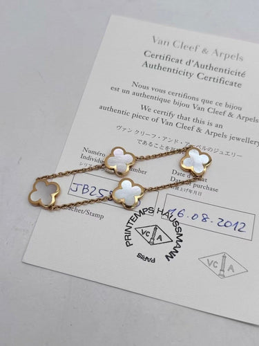 Bracelet Pure Alhambra - Bracelet 4 motifs en or jaune et nacre 58 Facettes jnci79