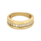 Alliance en or jaune et diamants baguette