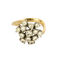 Bague rétro en or jaune et or blanc avec diamants