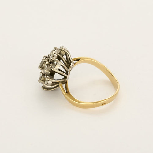 Bague 48 Bague rétro en or jaune et or blanc avec diamants 58 Facettes B260290