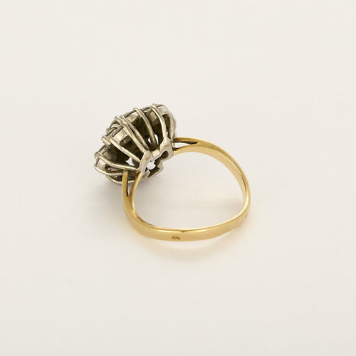 Bague 48 Bague rétro en or jaune et or blanc avec diamants 58 Facettes B260290