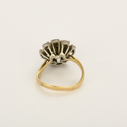 Bague 48 Bague rétro en or jaune et or blanc avec diamants 58 Facettes B260290