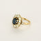 Bague 52 Bague marguerite en or jaune et or gris, saphir et diamants 58 Facettes B260245