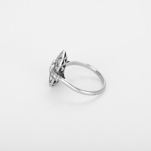Bague 53 Art Déco - Bague en platine et diamants 58 Facettes B260362