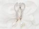 Boucles d'oreilles Boucles d'oreilles pendantes en or blanc, diamants et perles de culture 58 Facettes 33102