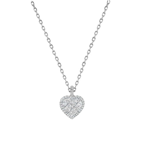 Collier Heart to Have - Collier en or blanc 18K et diamants 58 Facettes GPD1030WG