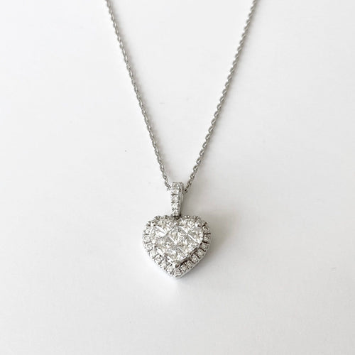 Collier Heart to Have - Collier en or blanc 18K et diamants 58 Facettes GPD1030WG