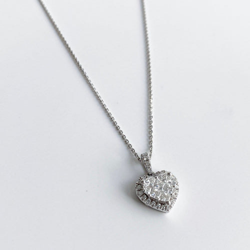 Collier Heart to Have - Collier en or blanc 18K et diamants 58 Facettes GPD1030WG