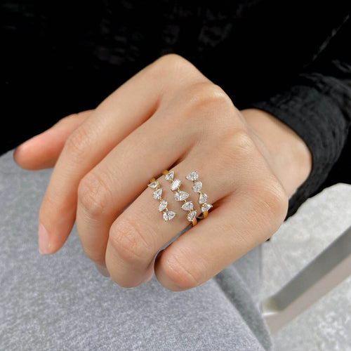 Bague 53 AITCHES Teide - Bague enveloppante en or 18 carats et diamants poire 58 Facettes GBR1069YG