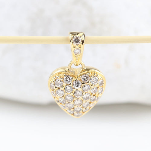 Pendentif Pendentif cœur en or jaune 18K et diamants 0,47 ct 58 Facettes D-66613