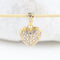 Pendentif Pendentif cœur en or jaune 18K et diamants 0,47 ct 58 Facettes D-66613