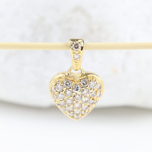 Pendentif Pendentif cœur en or jaune 18K et diamants 0,47 ct 58 Facettes D-66613