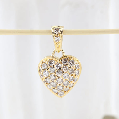 Pendentif Pendentif cœur en or jaune 18K et diamants 0,47 ct 58 Facettes D-66613