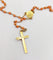 Collier Chapelet antique - Collier en or 18k, corail, médaille et croix 58 Facettes A07012