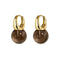 Boucles d'oreilles Jullie - Boucles d'oreilles boules en quartz brun 58 Facettes SER1038YG