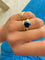 Bague 53 Bague en or jaune, saphir et diamants 58 Facettes atya