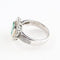 Bague 55 Bague cluster en or blanc et jaune 18K, émeraude colombienne et diamants 58 Facettes D-66593