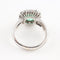 Bague 55 Bague cluster en or blanc et jaune 18K, émeraude colombienne et diamants 58 Facettes D-66593