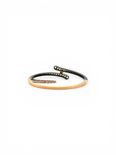 Bracelet Bracelet jonc XIXe siècle en or 18 carats, argent, diamants et saphir 58 Facettes Nap
