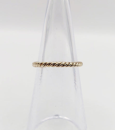 Bague 47 Bague alliance vintage torsadée en or blanc 18k 58 Facettes A06696
