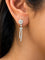 Boucles d'oreilles Boucles d’oreilles fleurs en or blanc et diamants 58 Facettes Fl