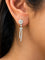 Boucles d'oreilles Boucles d’oreilles fleurs en or blanc et diamants 58 Facettes Fl