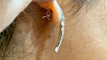 Boucles d'oreilles Boucles d’oreilles fleurs en or blanc et diamants 58 Facettes Fl