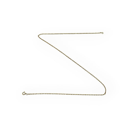 Collier Chaîne maille forçat 45 cm en or jaune 58 Facettes 149069235