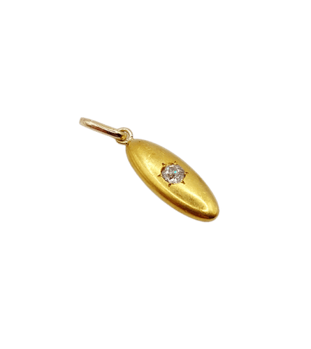 Pendentif Pendentif navette Art déco en or 18k et diamant taille ancienne 58 Facettes A07274